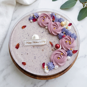 母親節1+1免運組合【溫馨紫芋慕斯蛋糕+檸香雲朵派】【低溫】